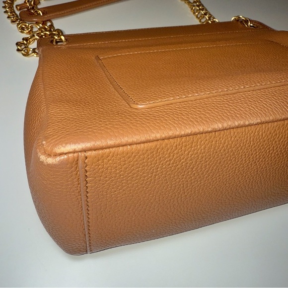 TORY BURCH Britten Flap Tan Leather Shoulder Bag Purse - Picture 4 of 13